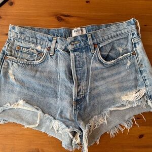 Agolde Parker High-Rise Denim Shorts
